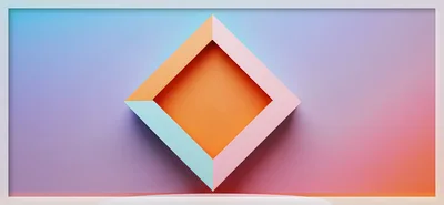 Abstract Diamond Frame With Gradient Background
