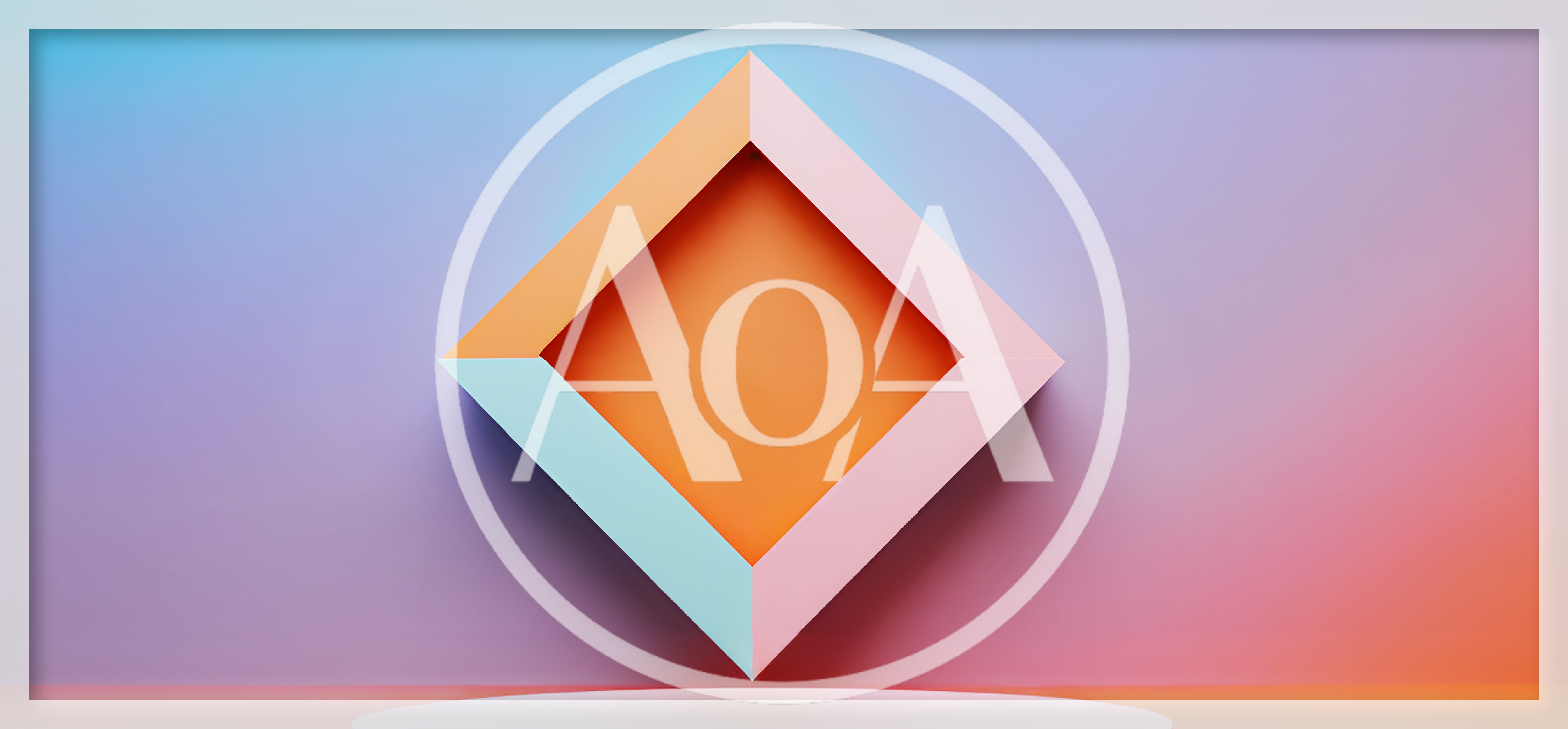 Abstract Diamond Frame With Gradient Background