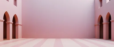 Minimalist Pink Architectural Archway Background