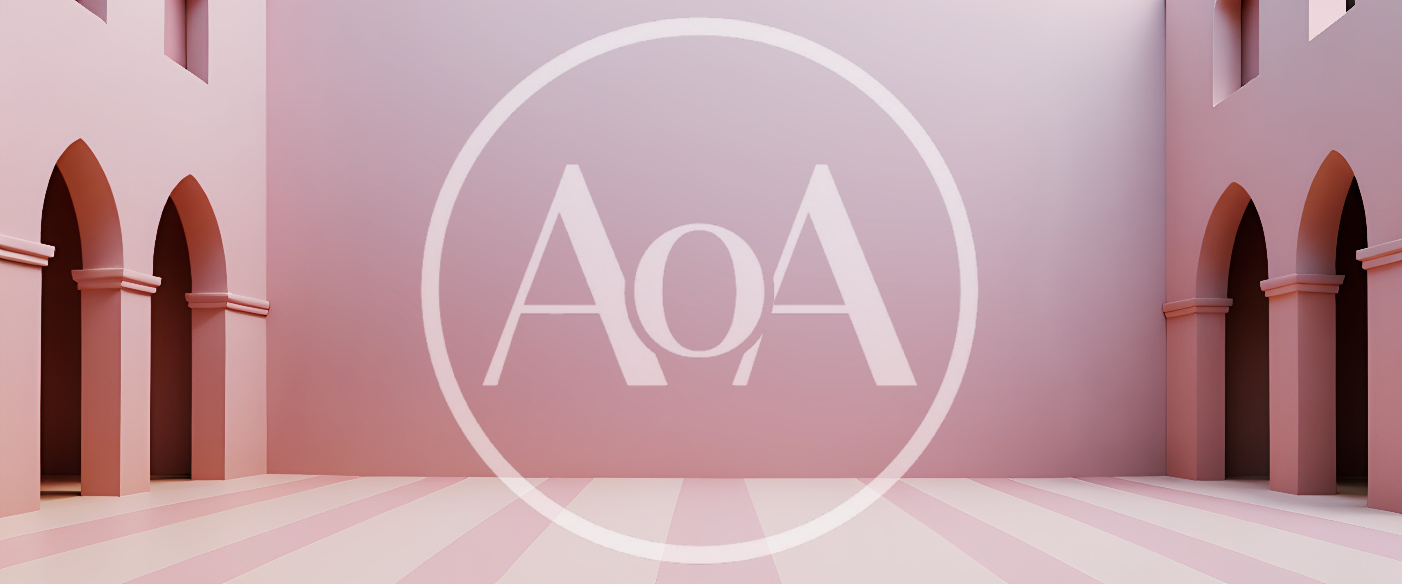 Minimalist Pink Architectural Archway Background