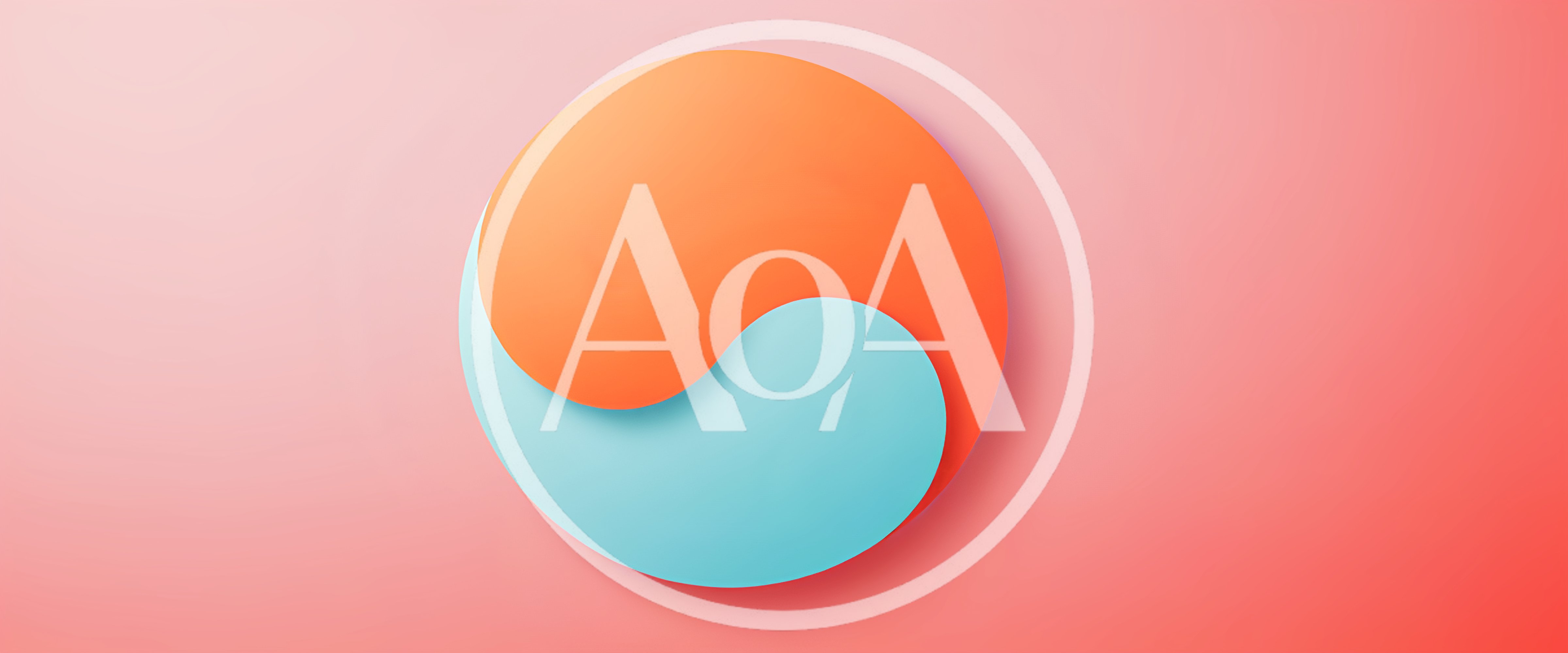 Abstract Yin Yang Symbol With Orange And Blue Tones