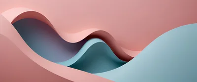 Abstract 3D Background With Flowing Pink And Blue Waves
