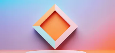 Abstract Geometric Diamond Frame With Gradient Background