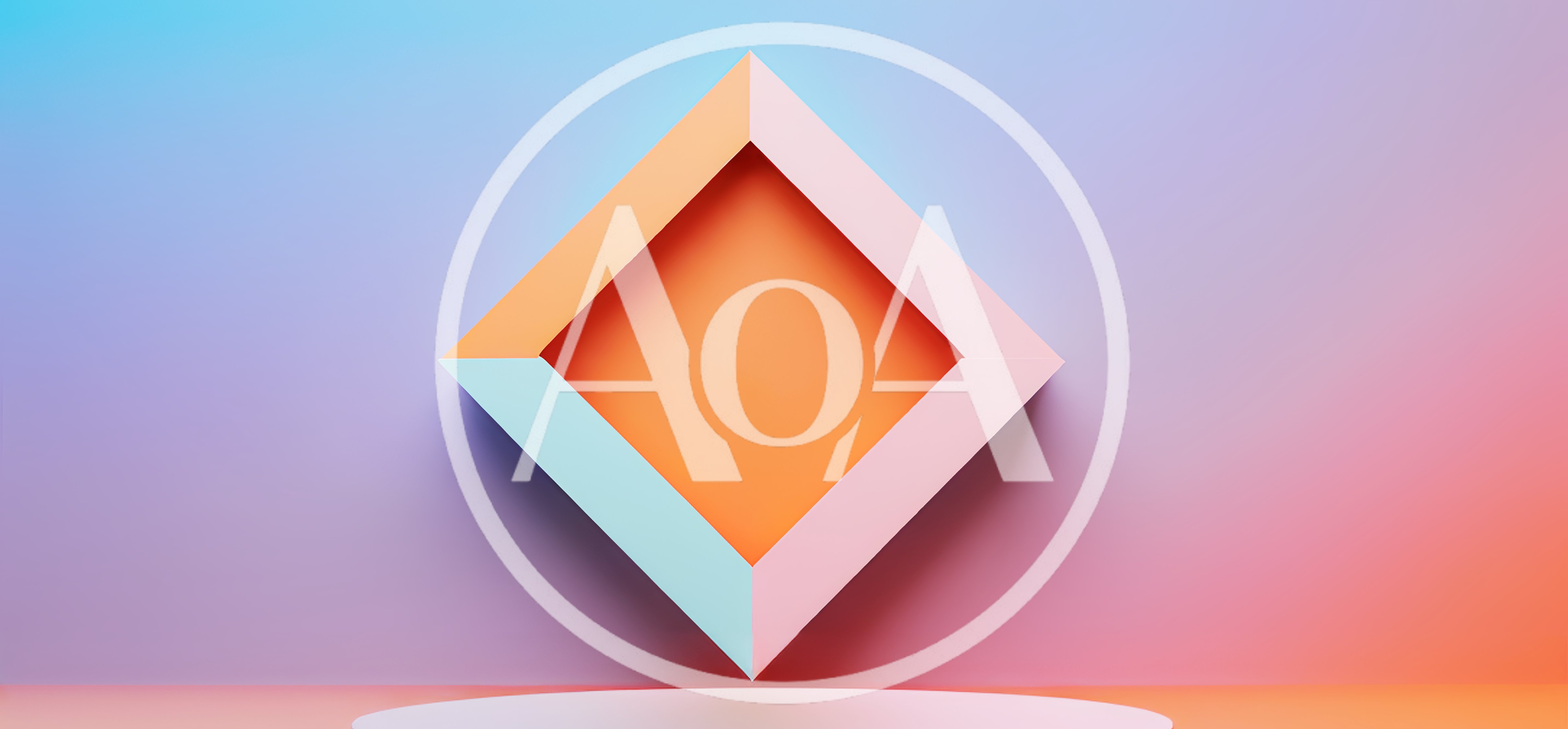 Abstract Geometric Diamond Frame With Gradient Background