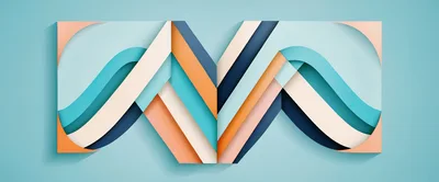 Abstract Geometric Letter M Design