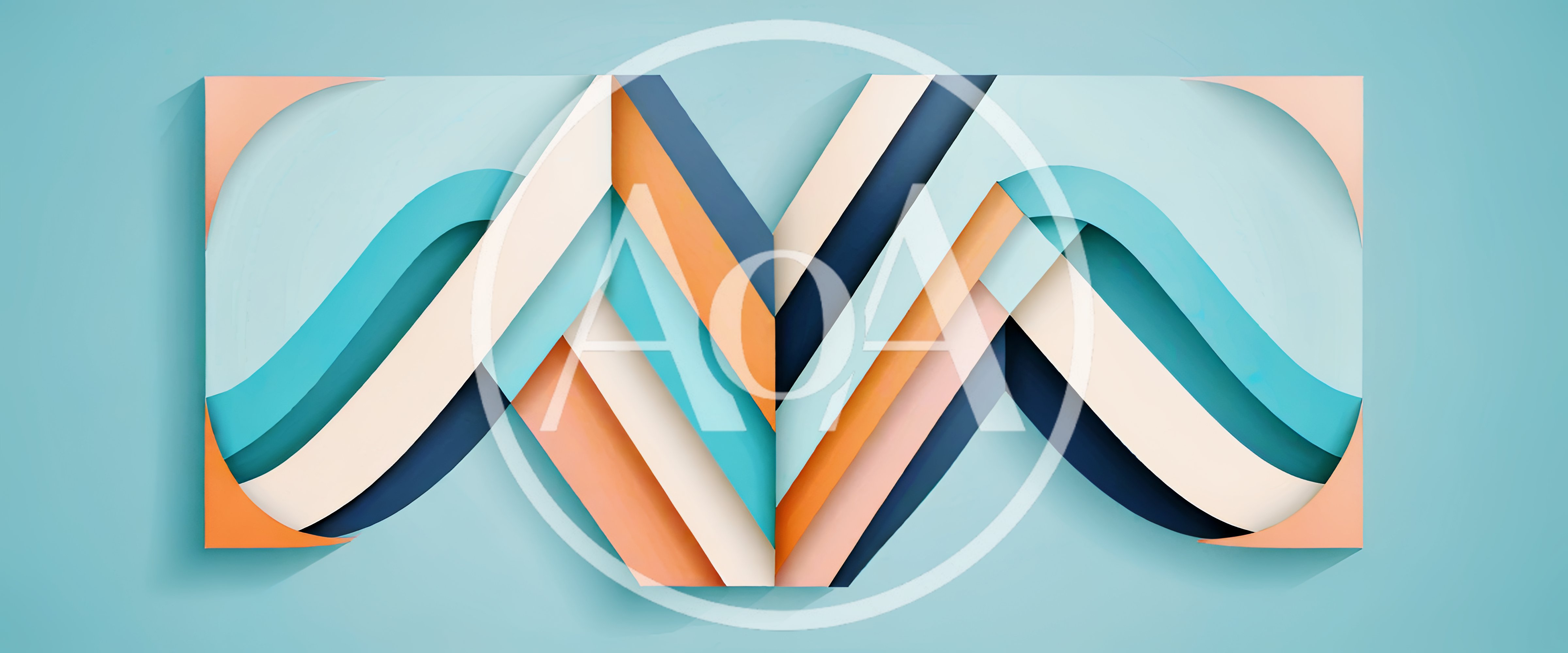 Abstract Geometric Letter M Design
