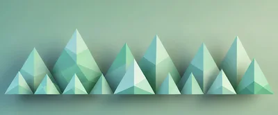 Abstract Low Poly Geometric Mountain Landscape Illustration