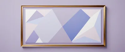 Abstract Geometric Painting In A Gold Frame