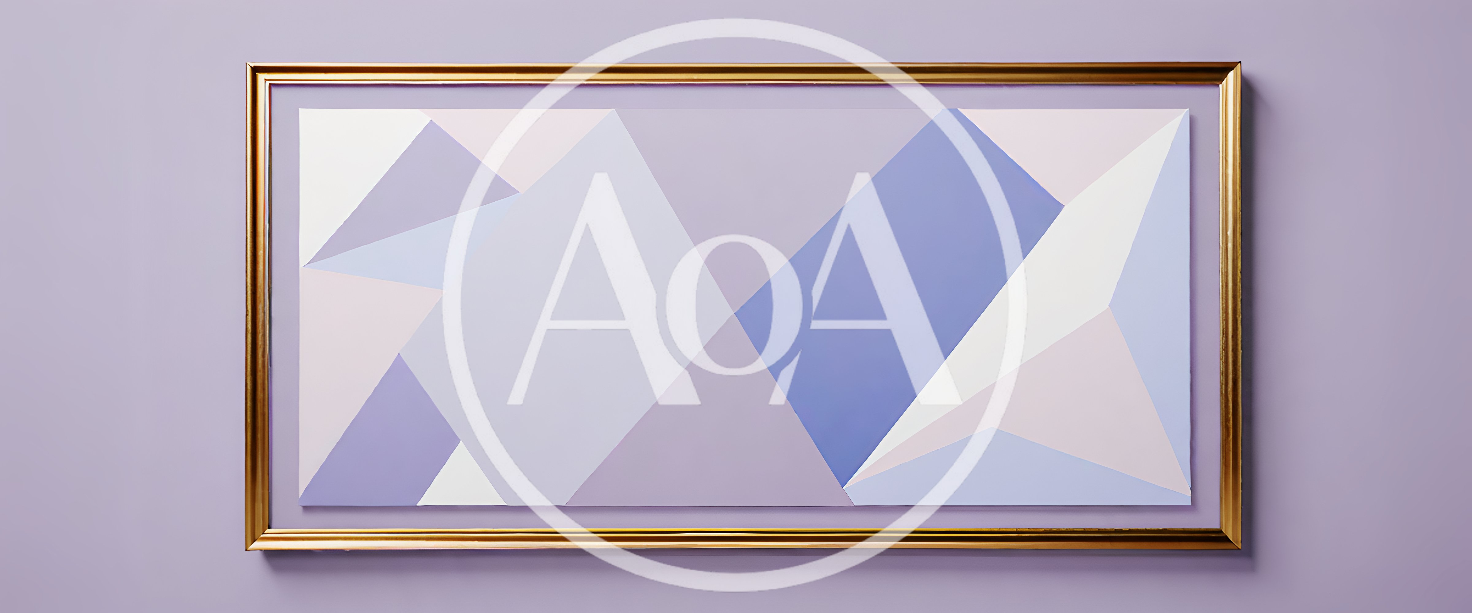 Abstract Geometric Painting In A Gold Frame