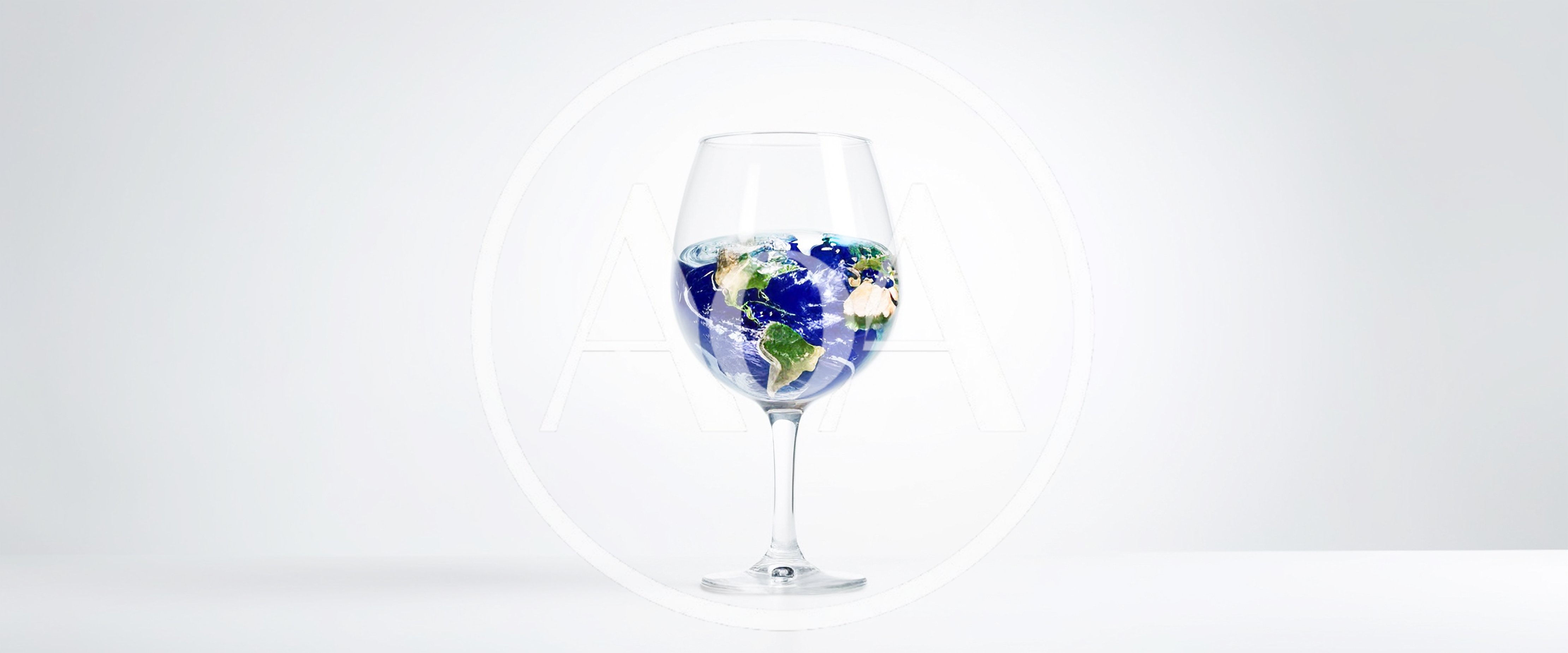 Planet Earth Inside A Glass Of Water