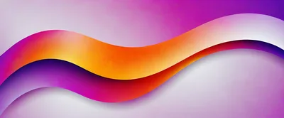 Abstract Background With Flowing Orange And Purple Waves
