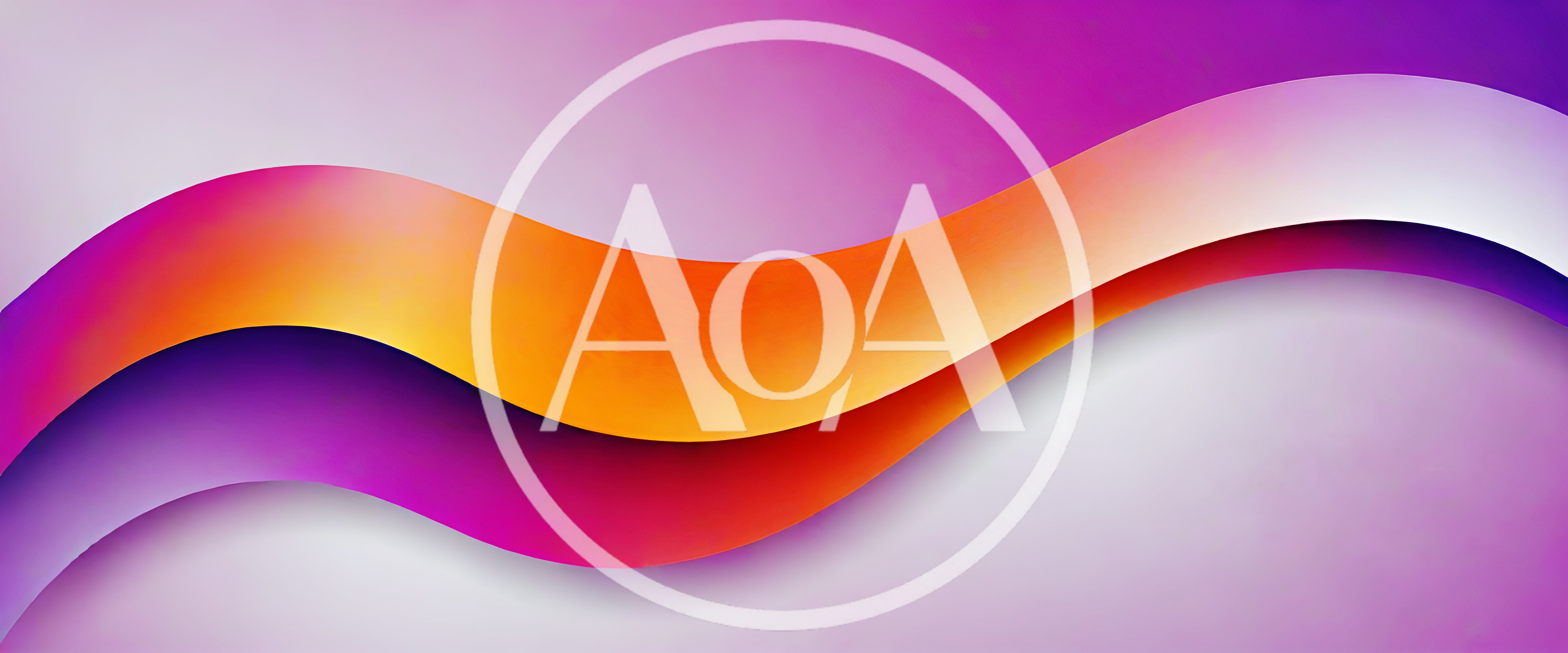 Abstract Background With Flowing Orange And Purple Waves