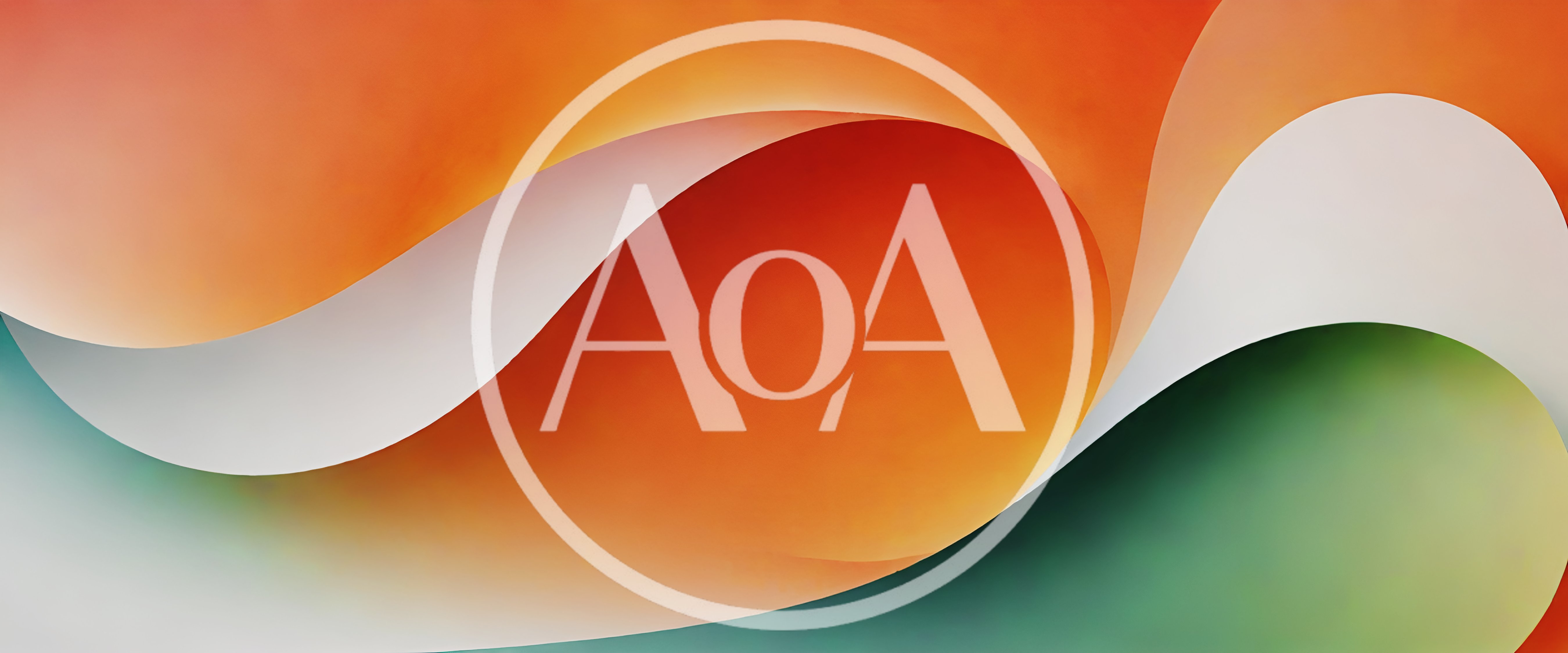 Abstract Paper Curves With Orange And Green Tones