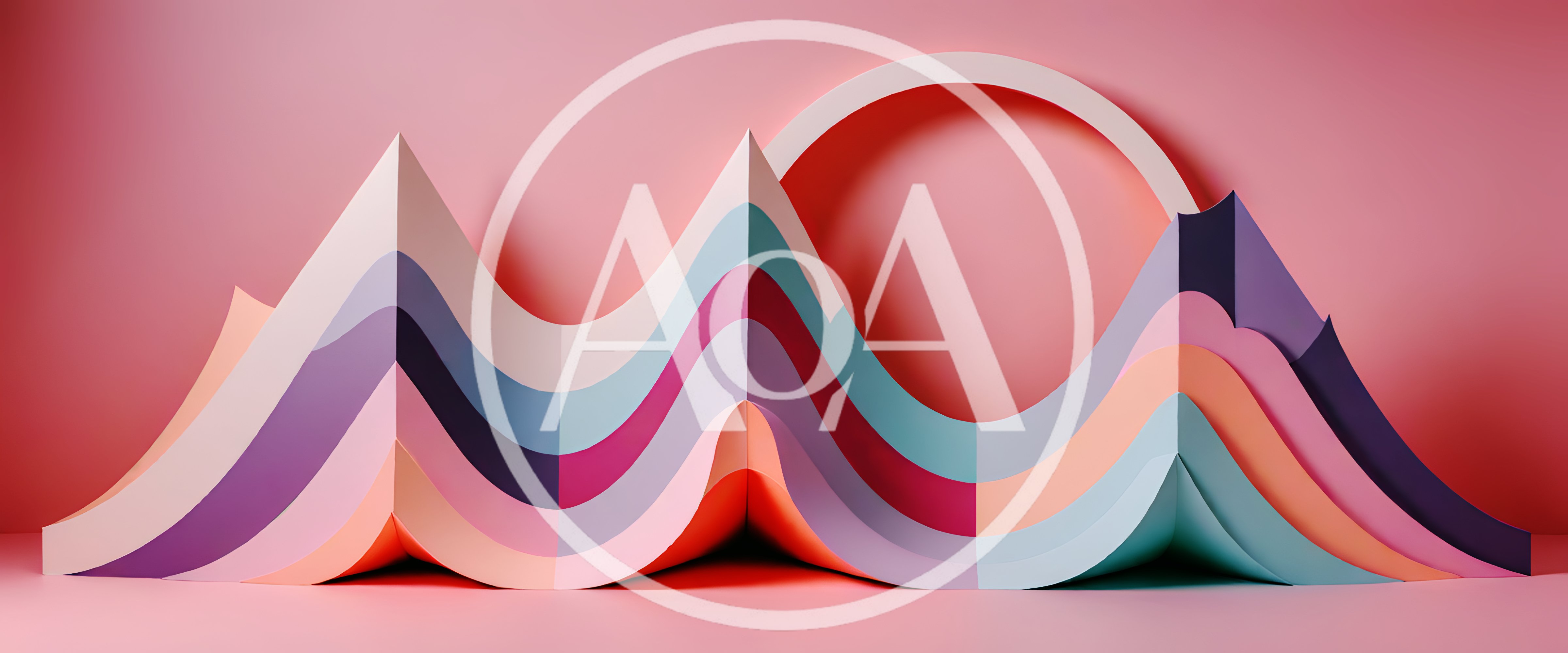Abstract Paper Wave Sculpture With Pastel Layers
