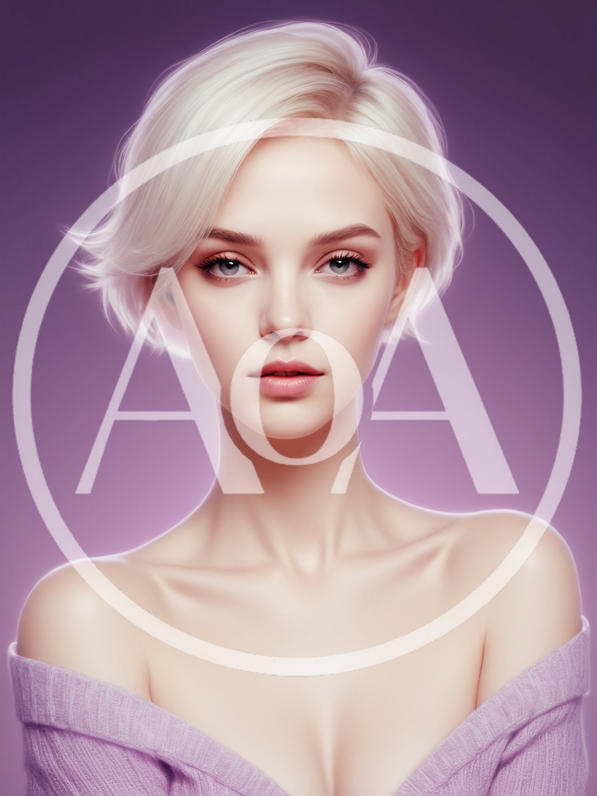 Portrait Of A Young Woman With Short Blonde Hair