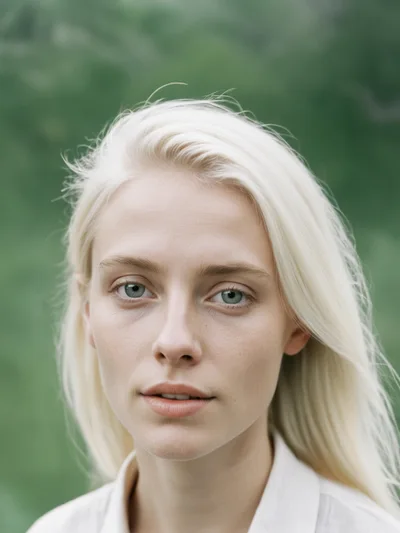Portrait Of A Young Woman With Blonde Hair