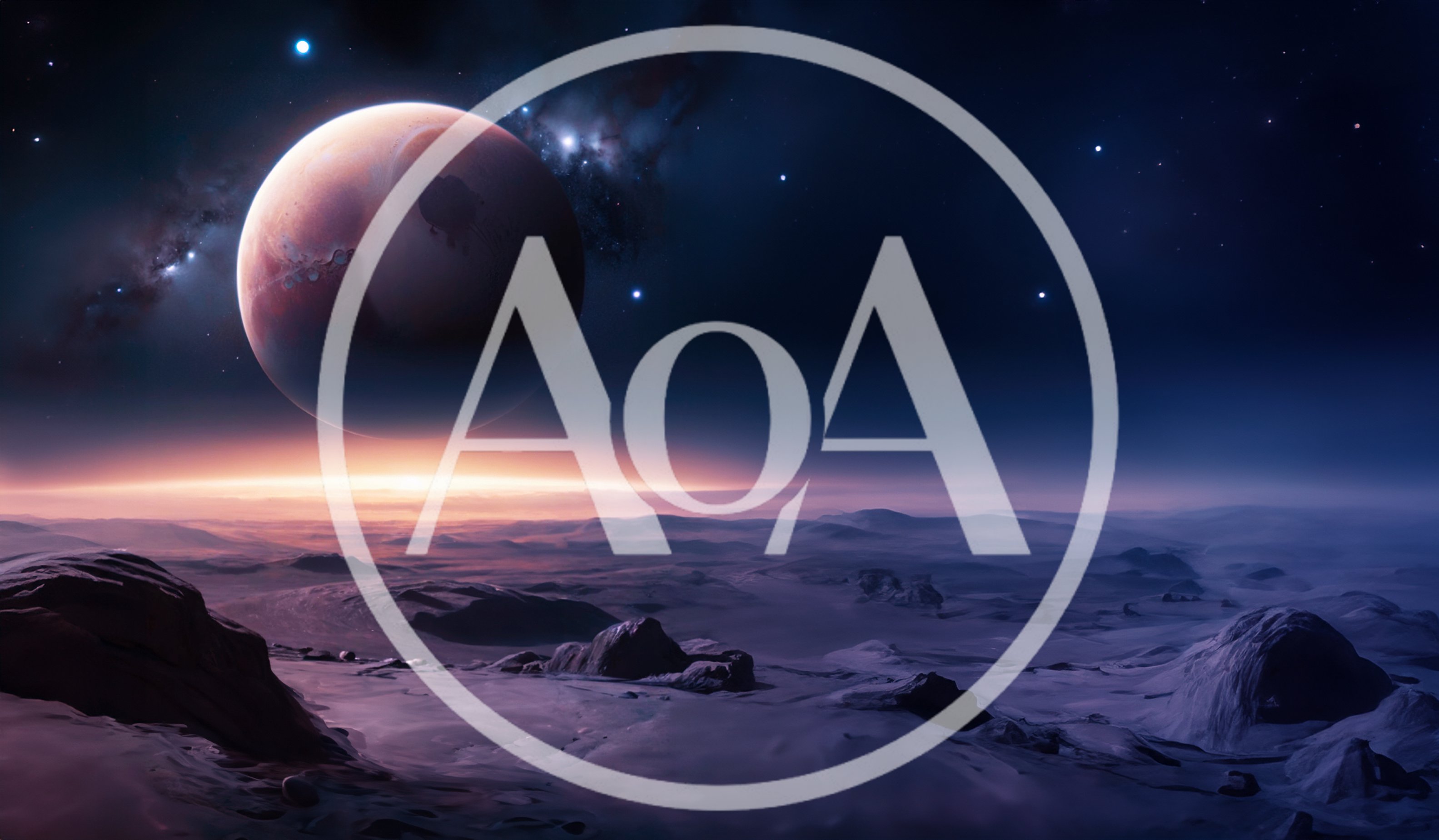 Surreal Alien Landscape With A Large Planet
