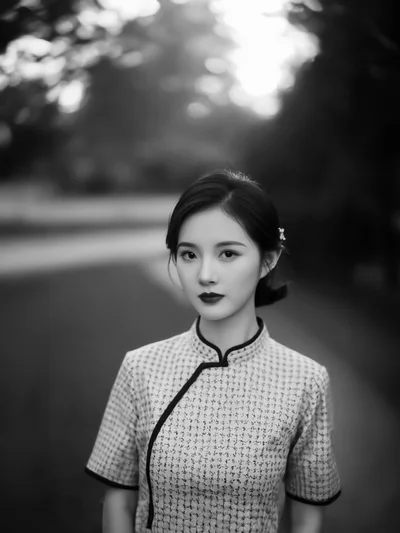 Portrait Of A Young Woman In Traditional Chinese Attire