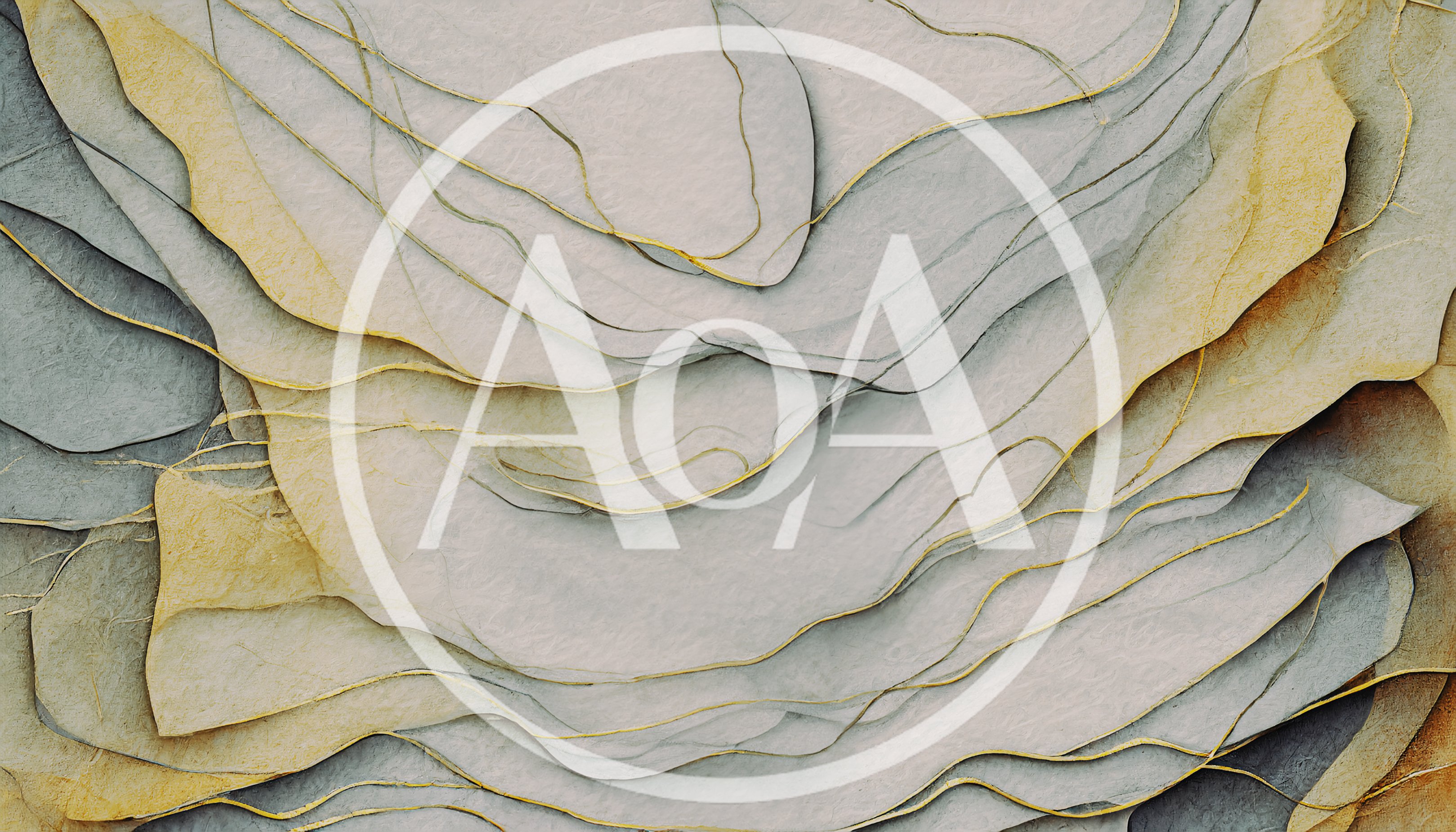 Abstract Layered Paper Texture With Gold Edges