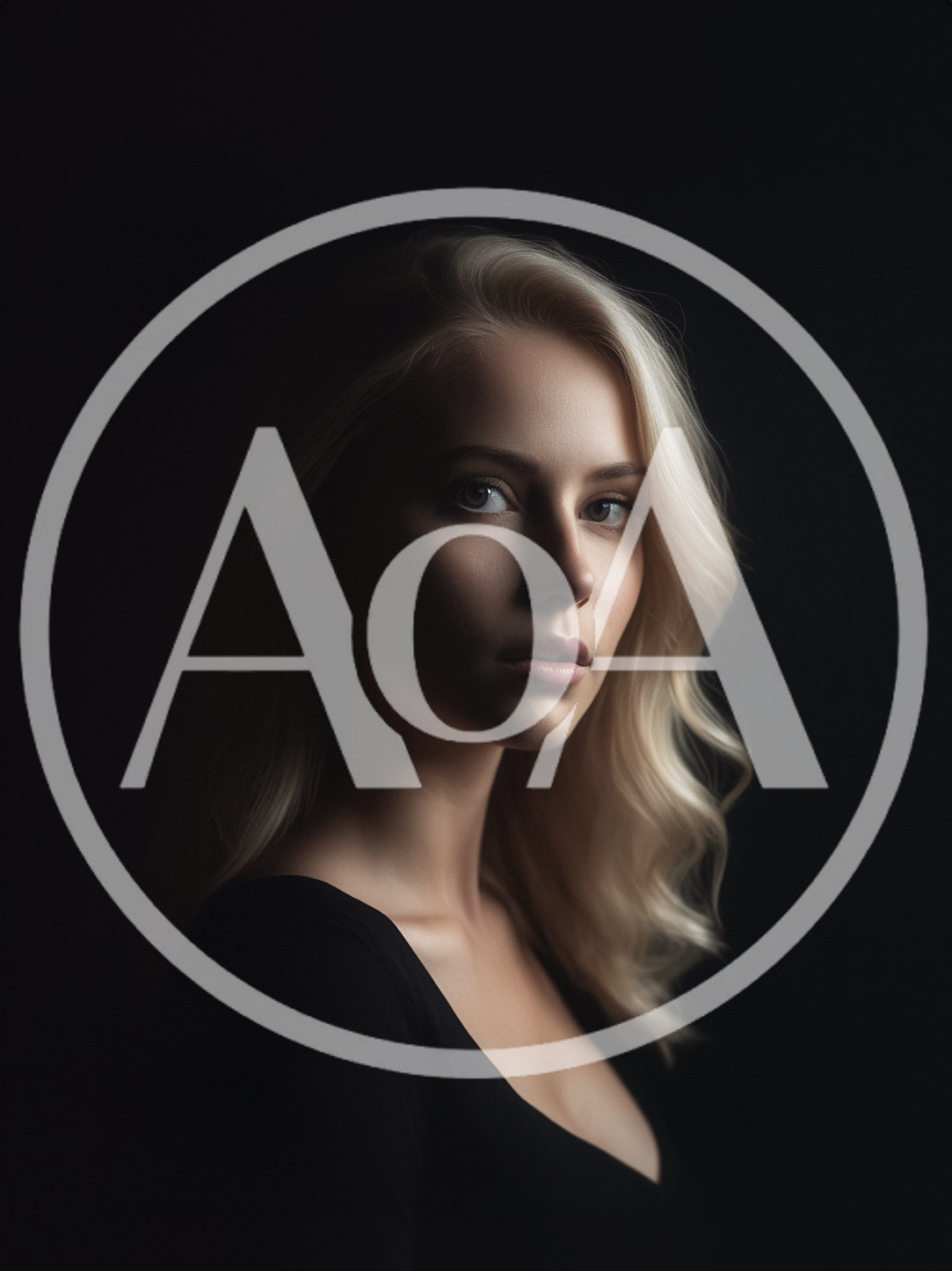 Portrait Of A Young Blonde Woman In Low Key Lighting