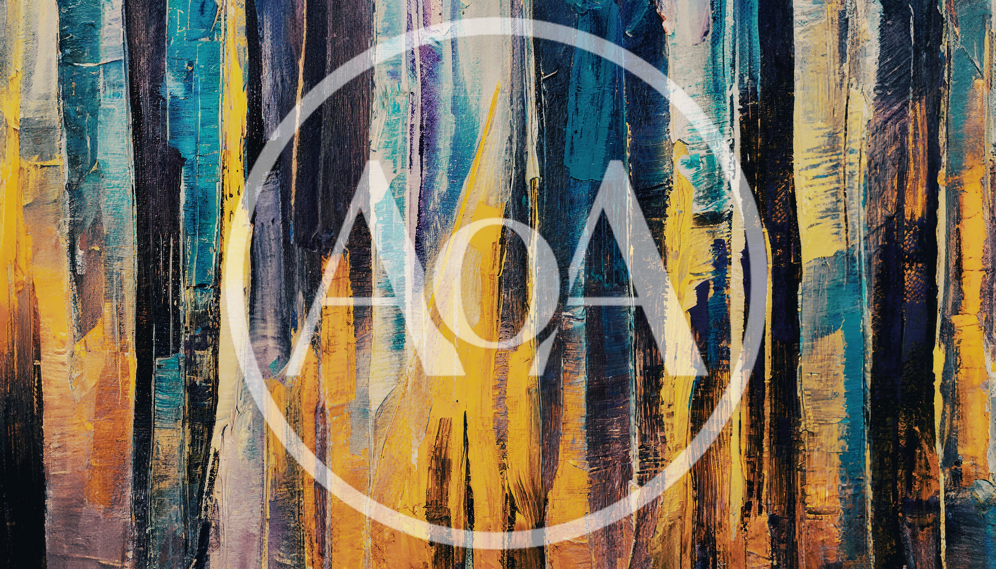 Abstract Oil Painting With Vertical Brushstrokes