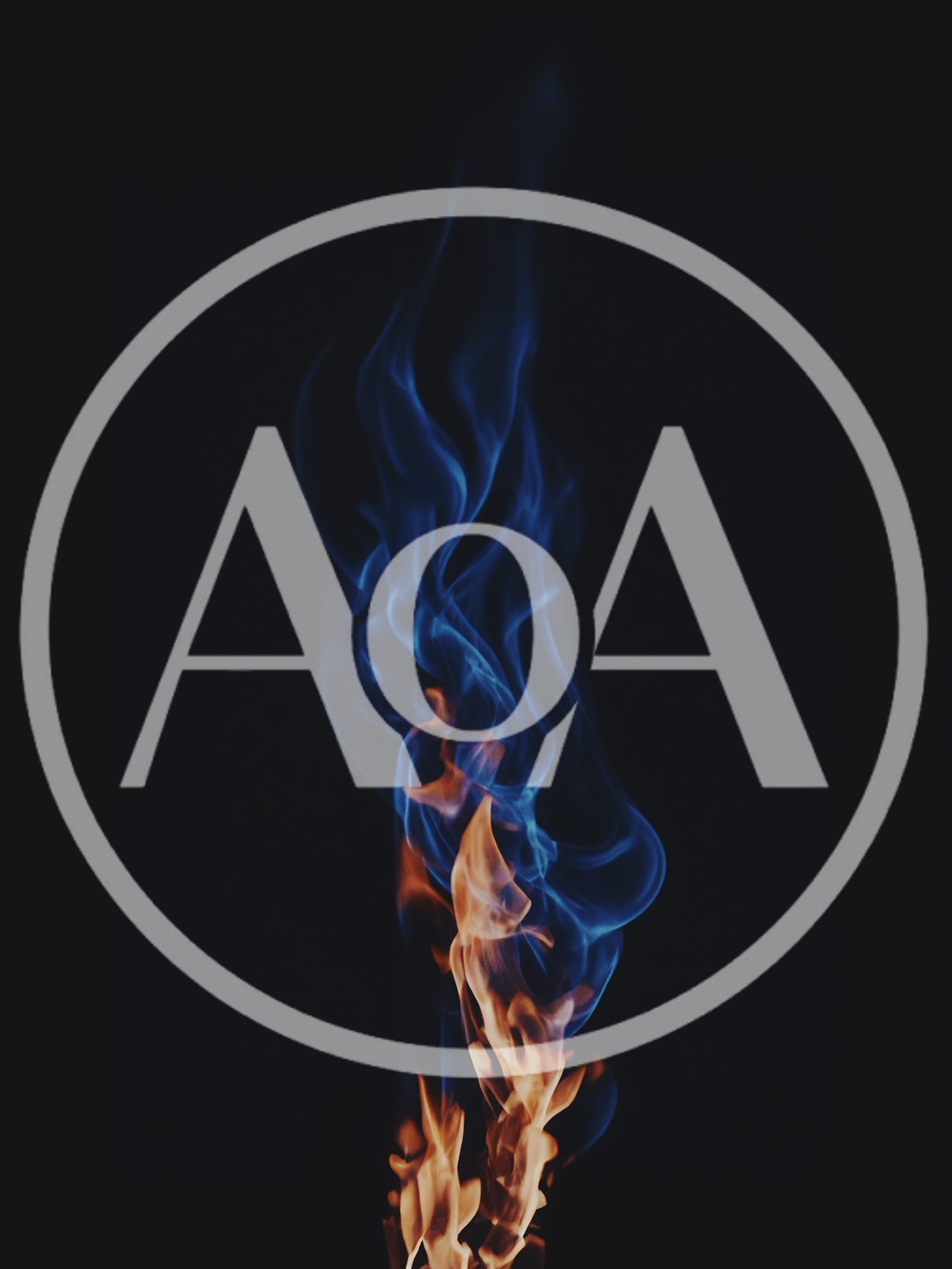Abstract Flame With Blue And Orange Fire