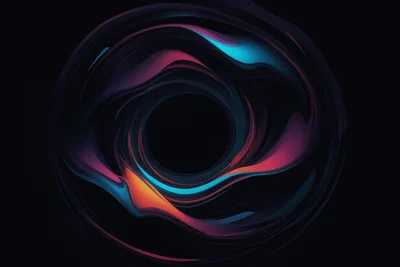 Abstract Swirling Neon Fluid Motion Background