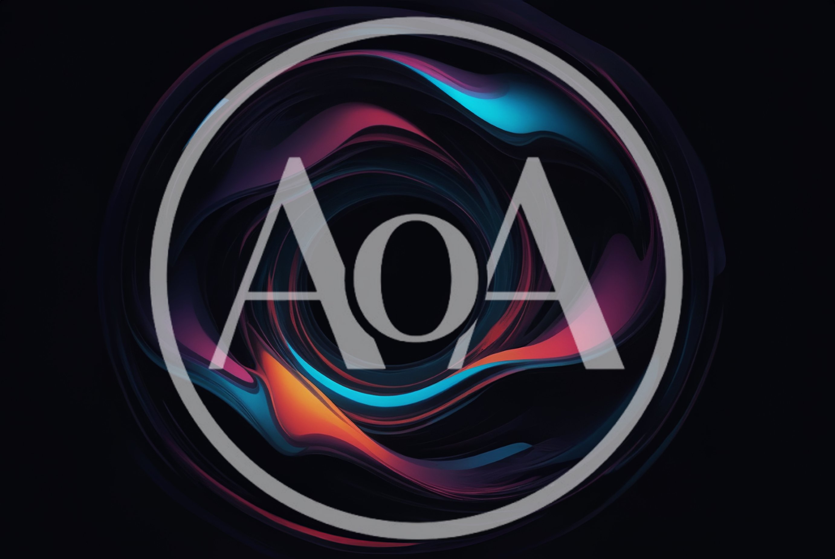 Abstract Swirling Neon Fluid Motion Background
