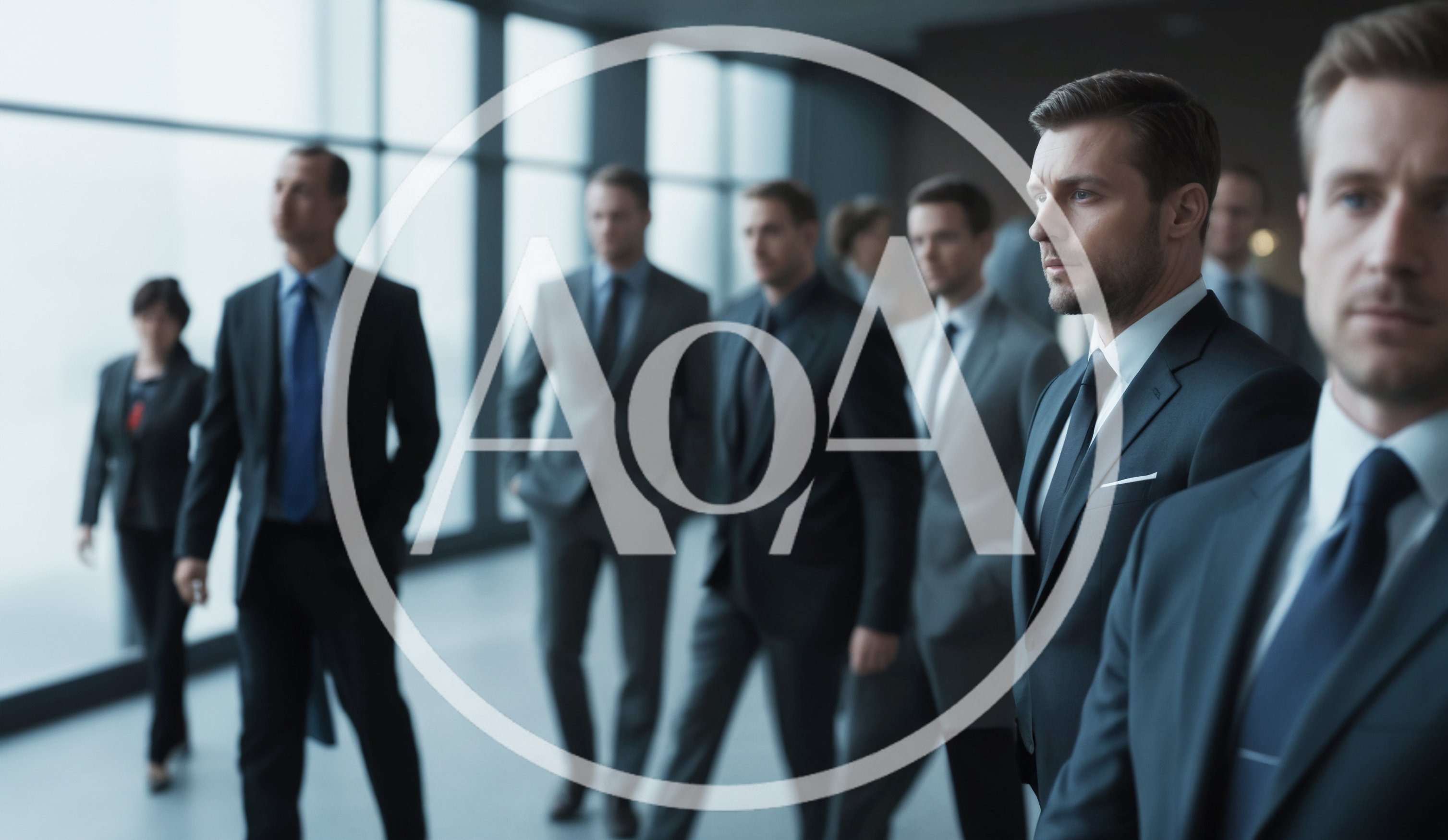 Group of Professional Business People Walking in Office