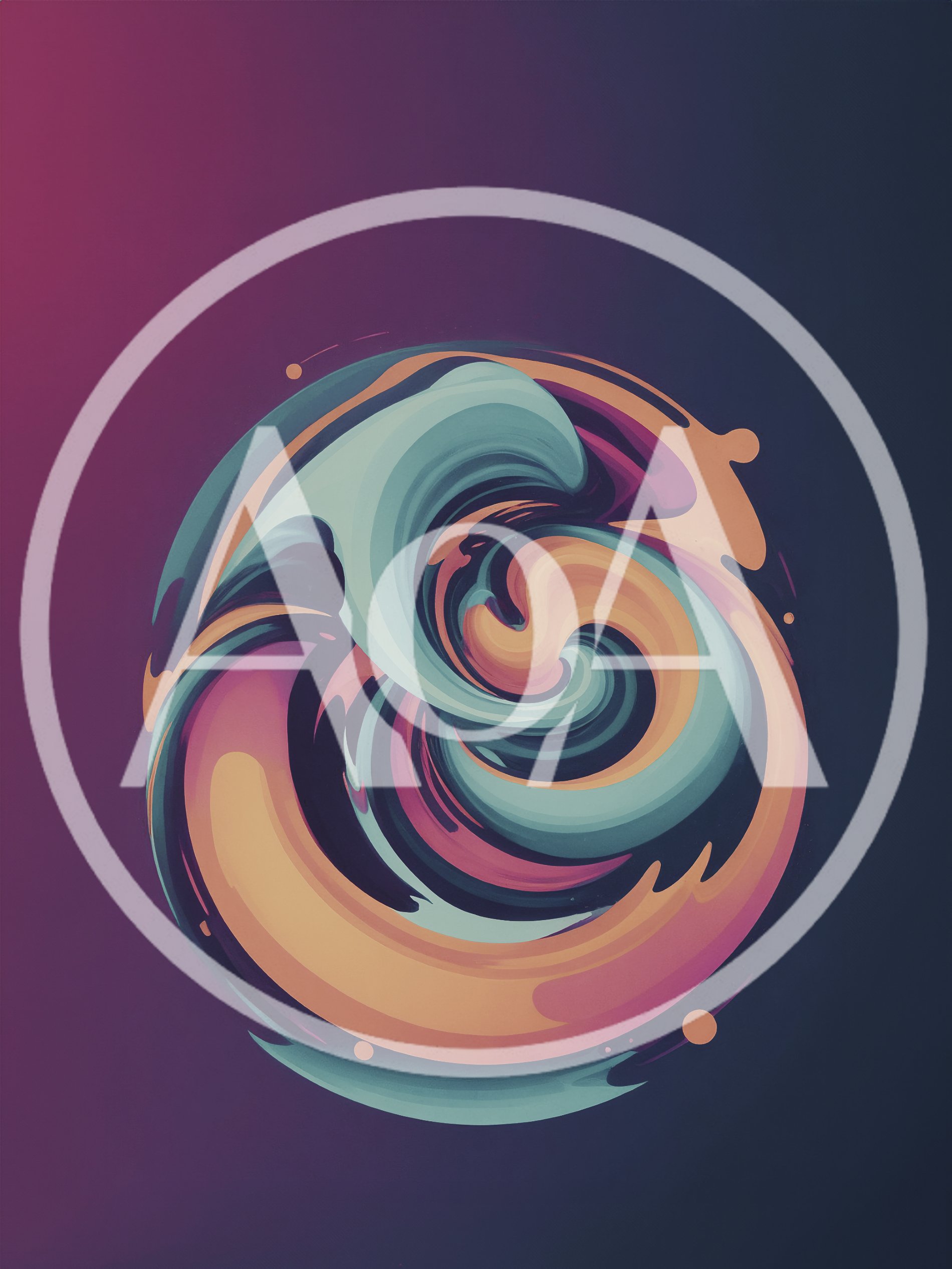 Abstract Swirling Fluid Motion Graphic Design