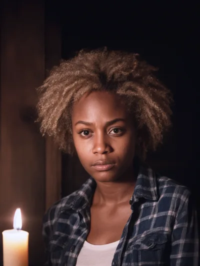 Portrait Of A Young Woman By Candlelight