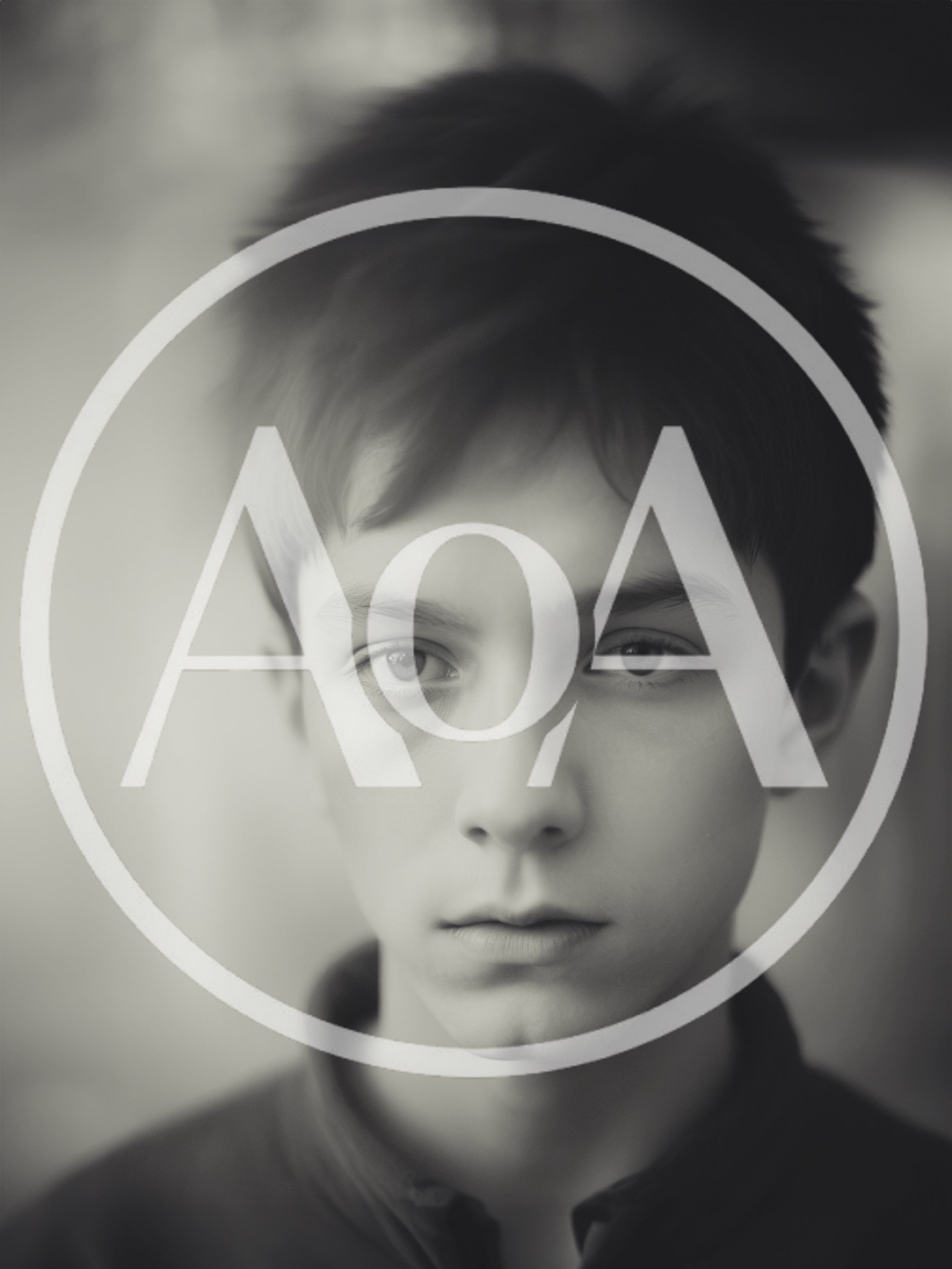 Portrait Of A Young Boy With Serious Expression