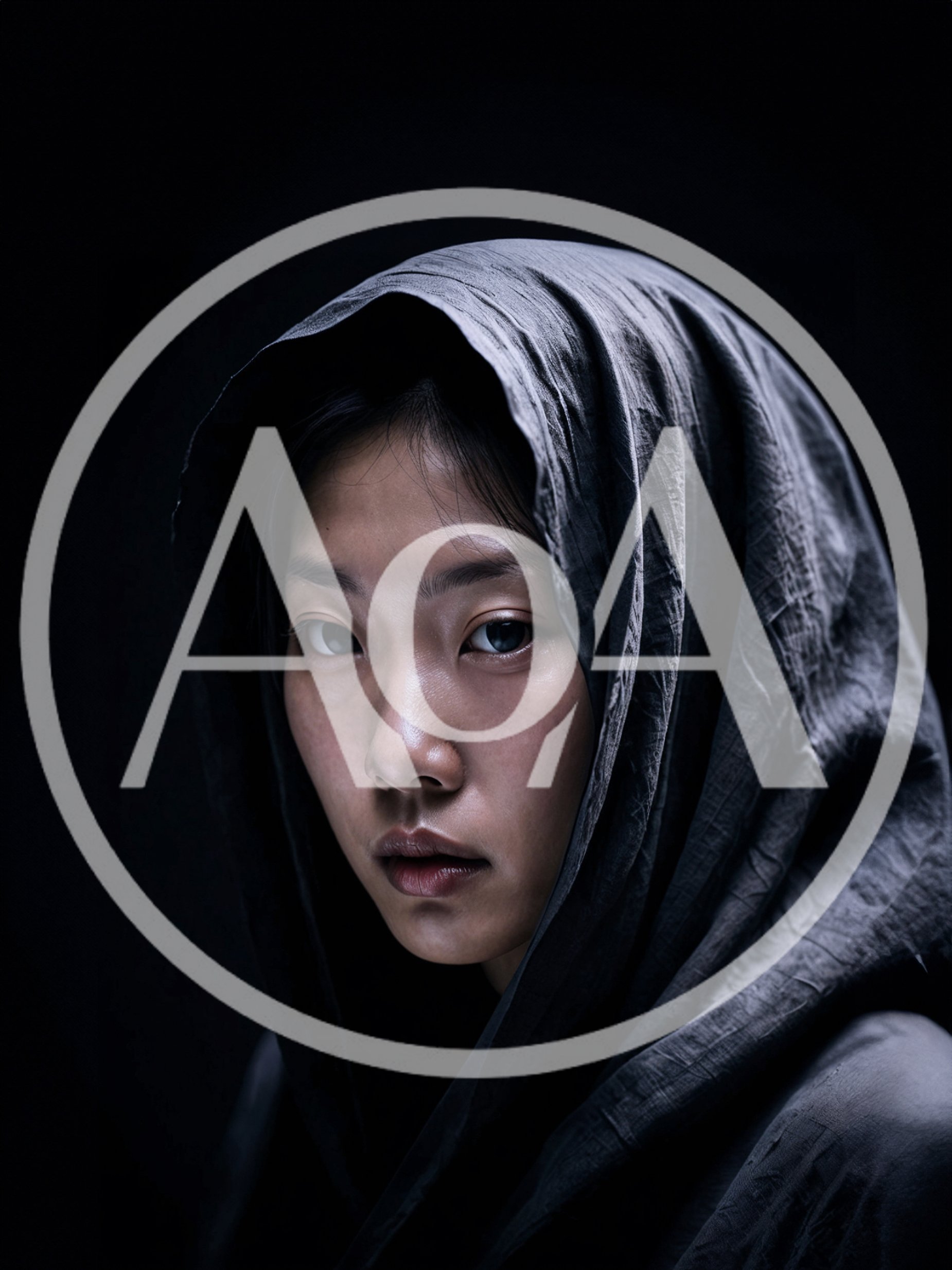 Portrait Of A Young Asian Woman Wearing A Hood