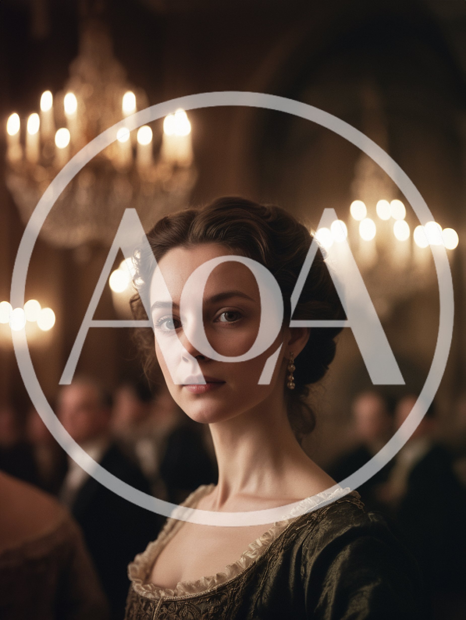 Portrait Of A Young Noblewoman In A Grand Ballroom
