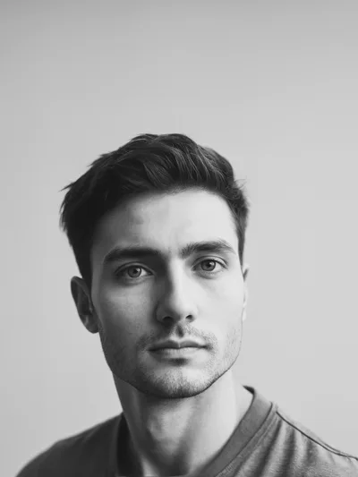 Portrait Of A Young Man With Stubble