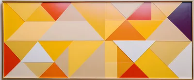Abstract Geometric Wall Art With Warm Tones