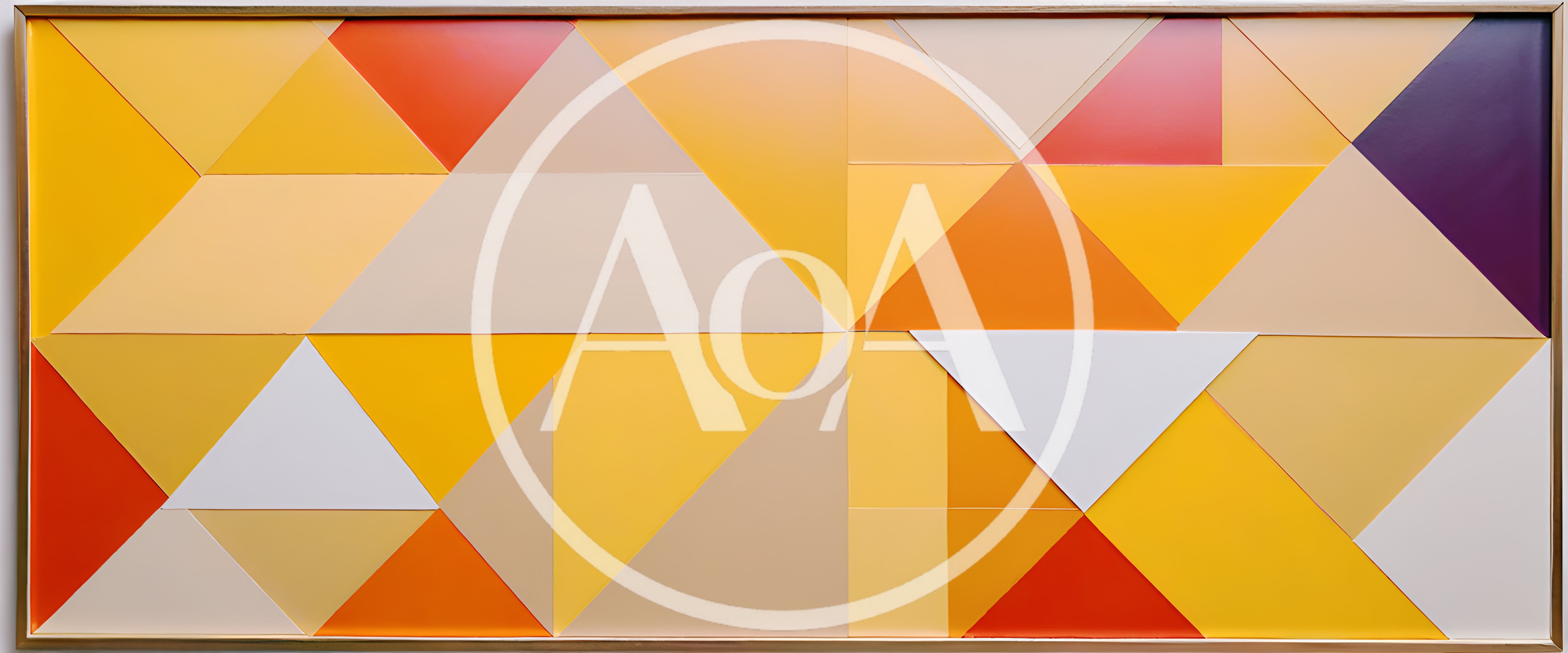 Abstract Geometric Wall Art With Warm Tones