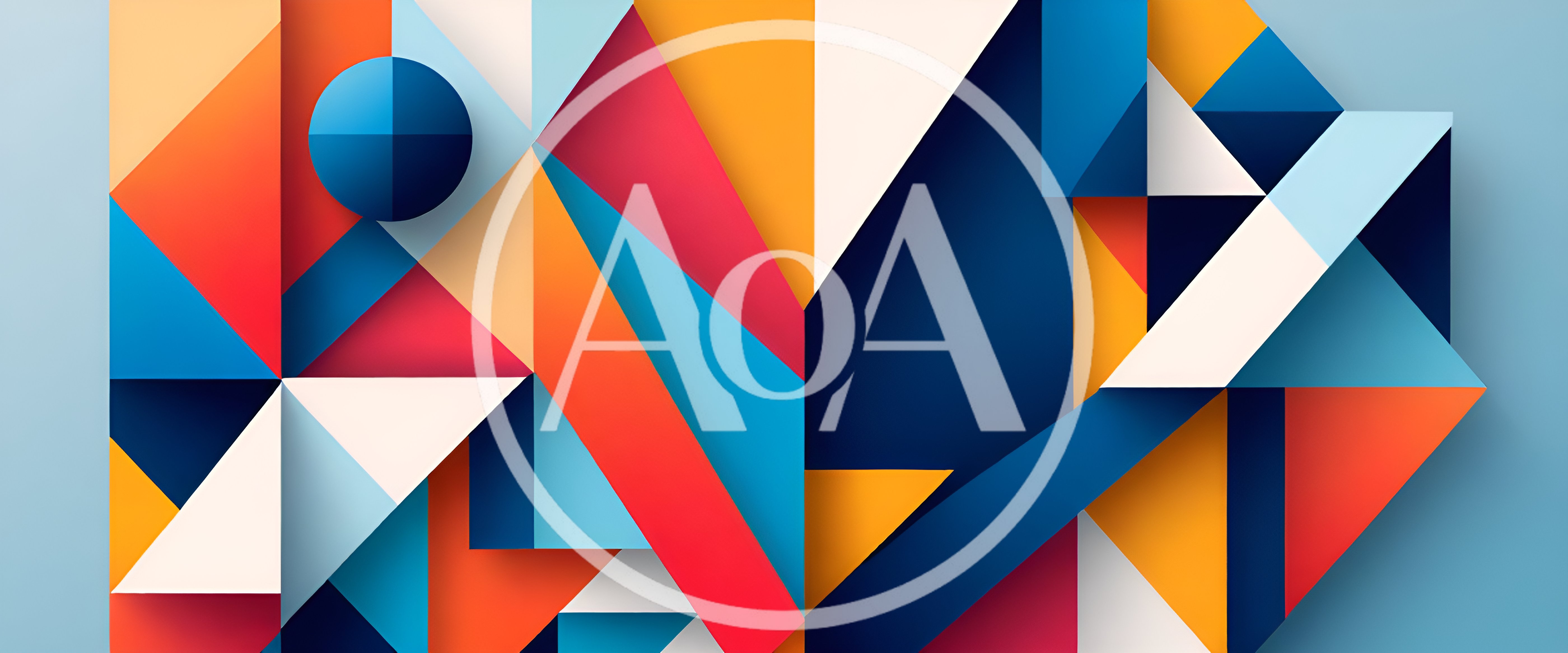 Abstract Geometric Composition With Vibrant Colorful Shapes