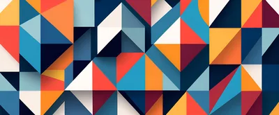 Abstract Geometric Pattern With Colorful Triangles