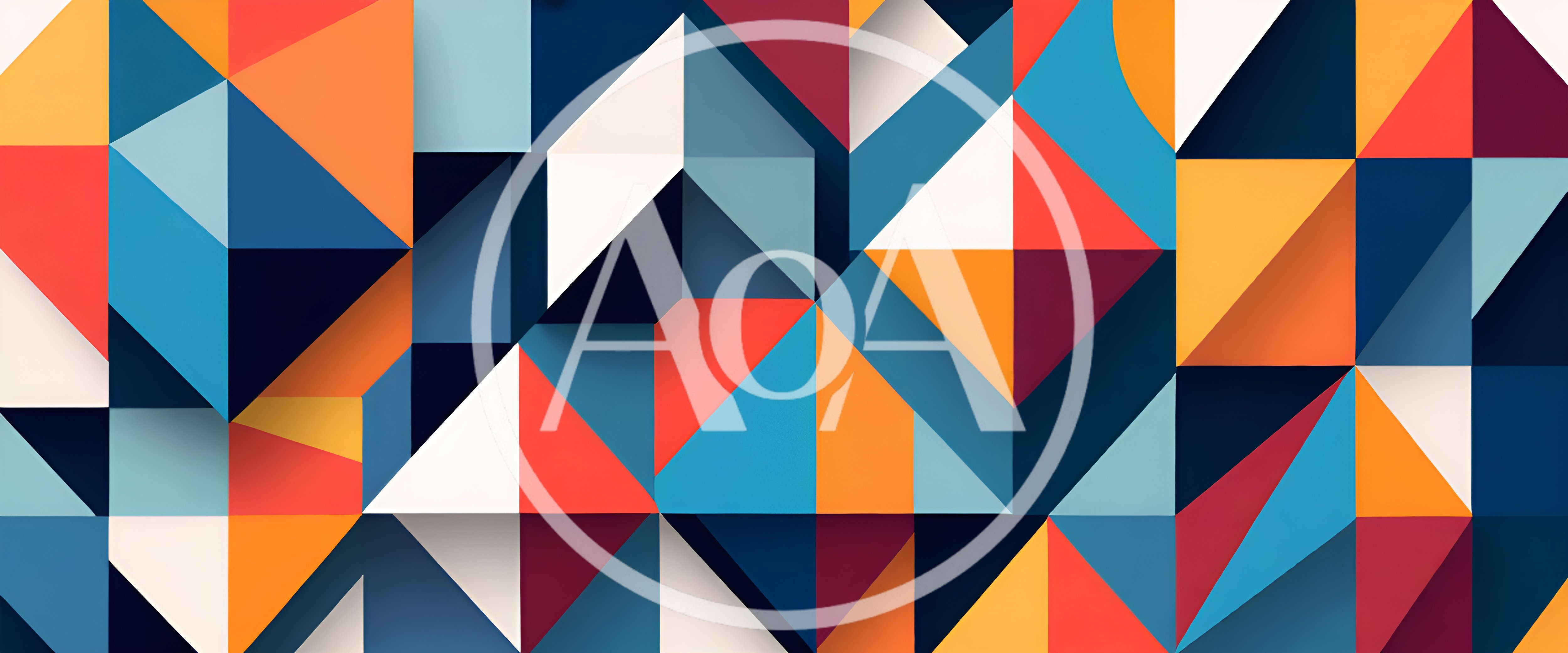 Abstract Geometric Pattern With Colorful Triangles