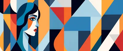 Abstract Geometric Portrait Of A Woman