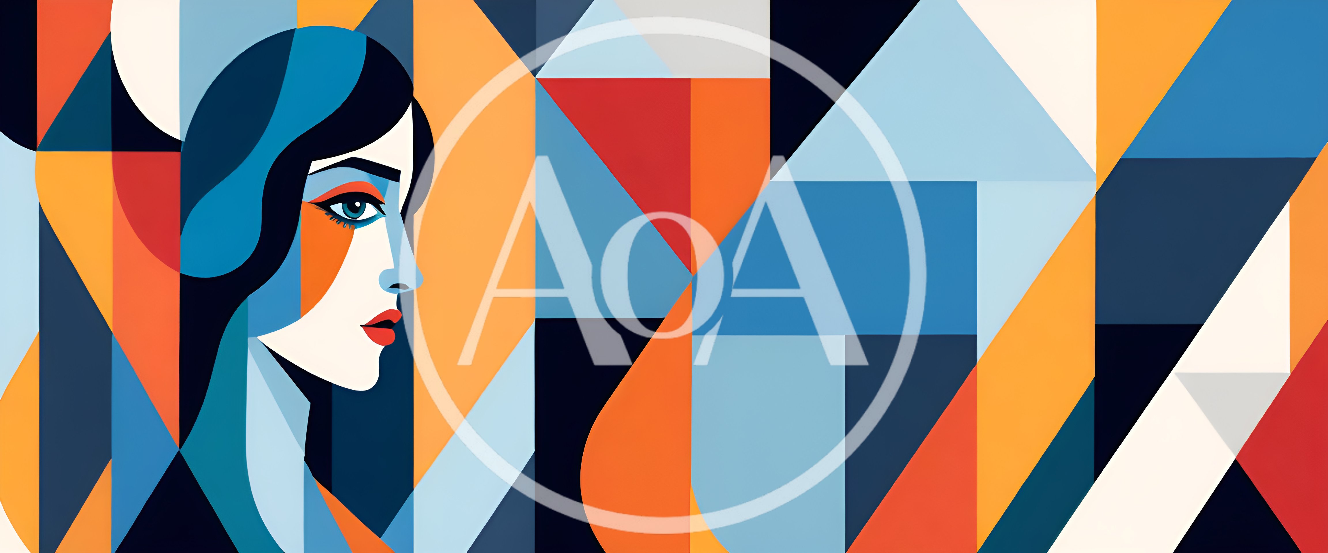 Abstract Geometric Portrait Of A Woman