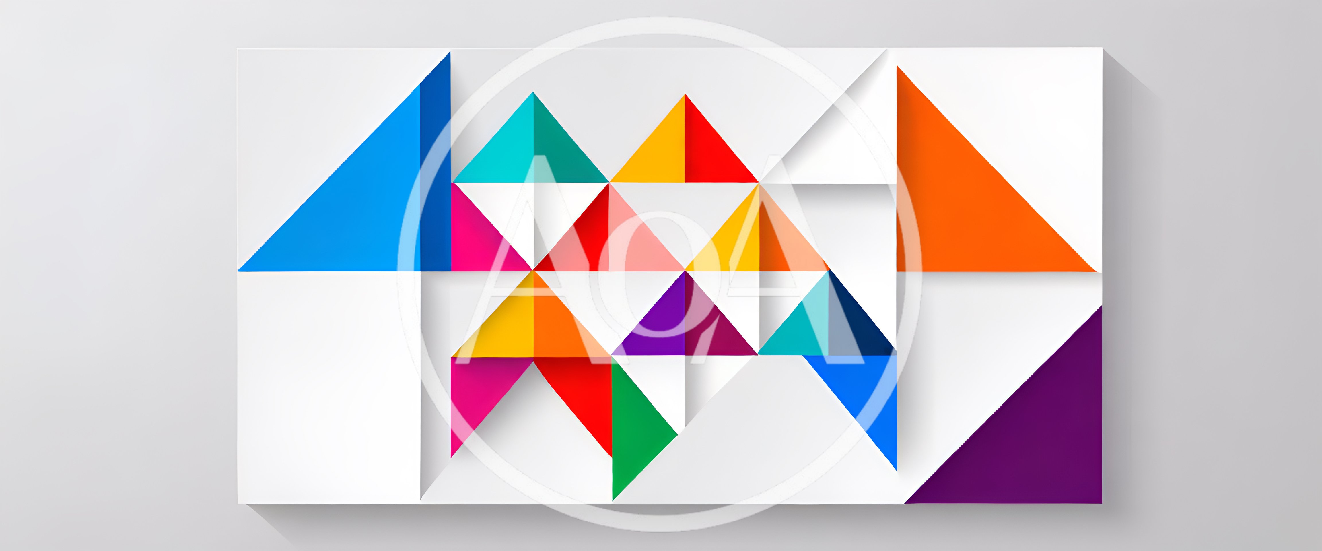 Abstract Geometric Pattern With Colorful Triangles