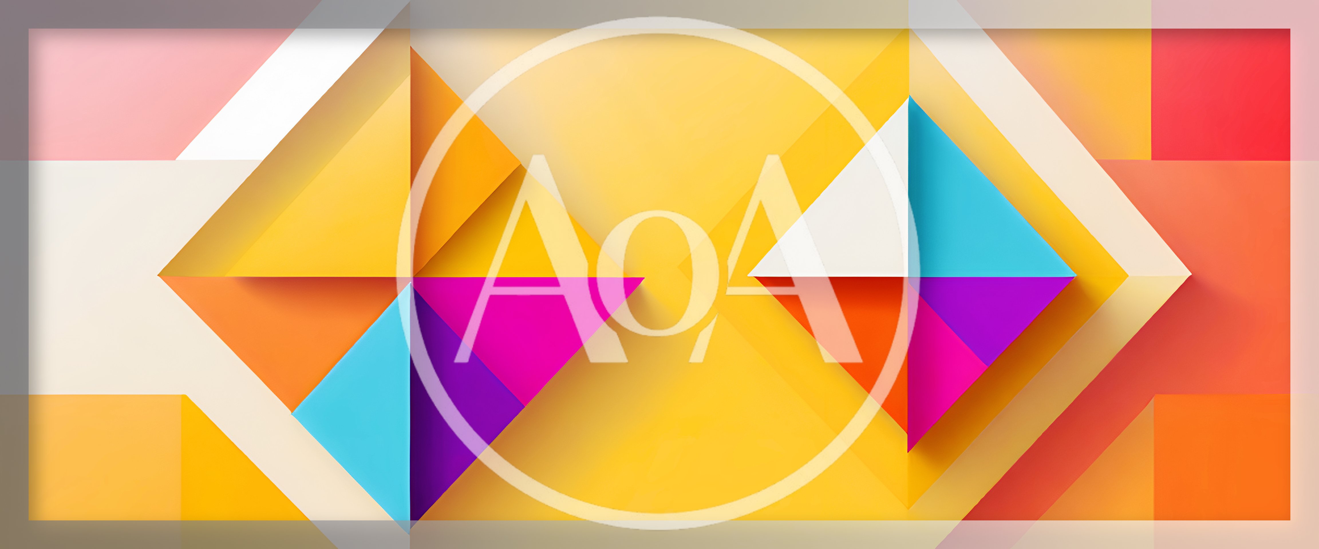 Abstract Geometric Composition With Colorful Diamond Shapes
