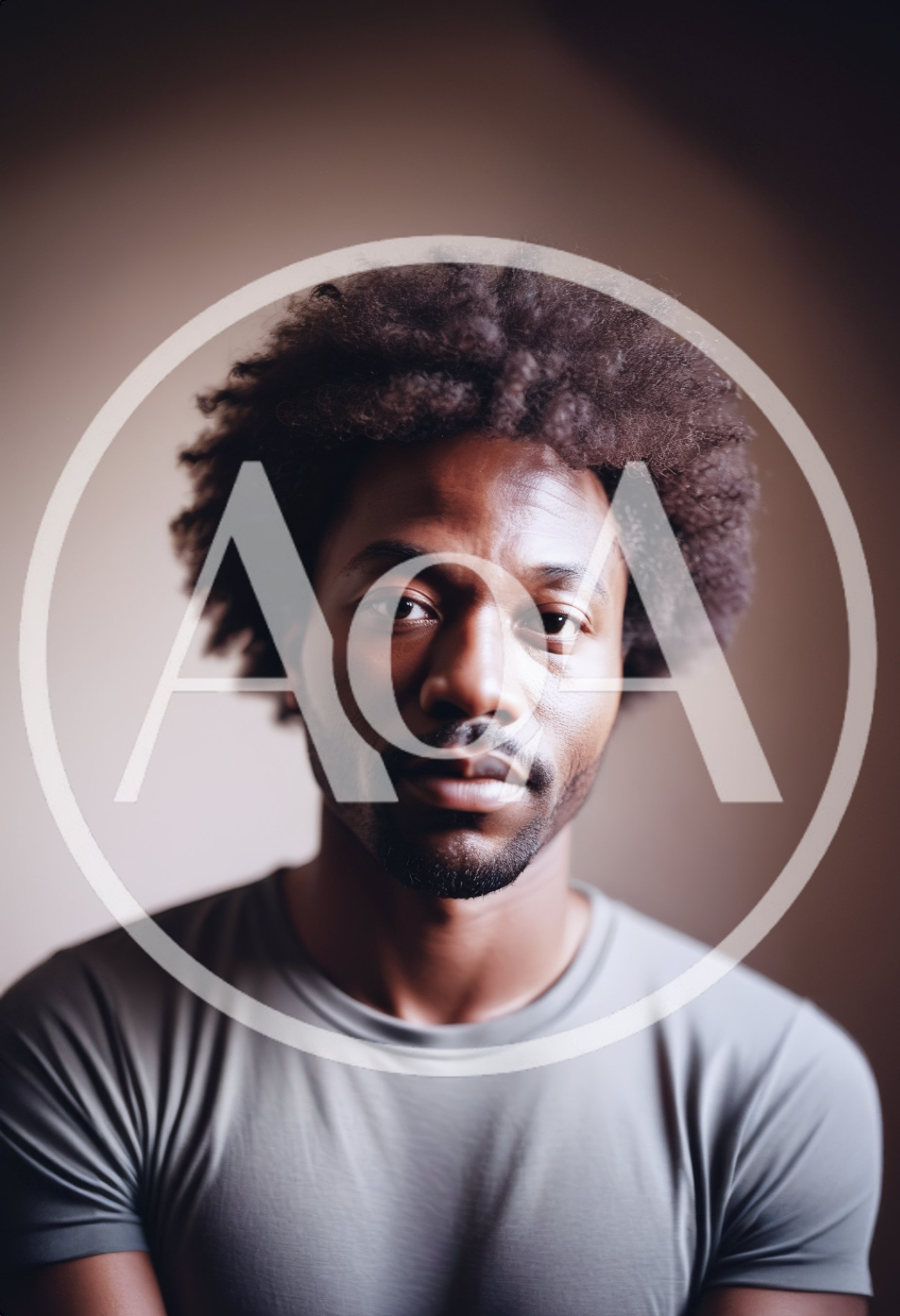 Portrait Of A Young Black Man With Afro Hair