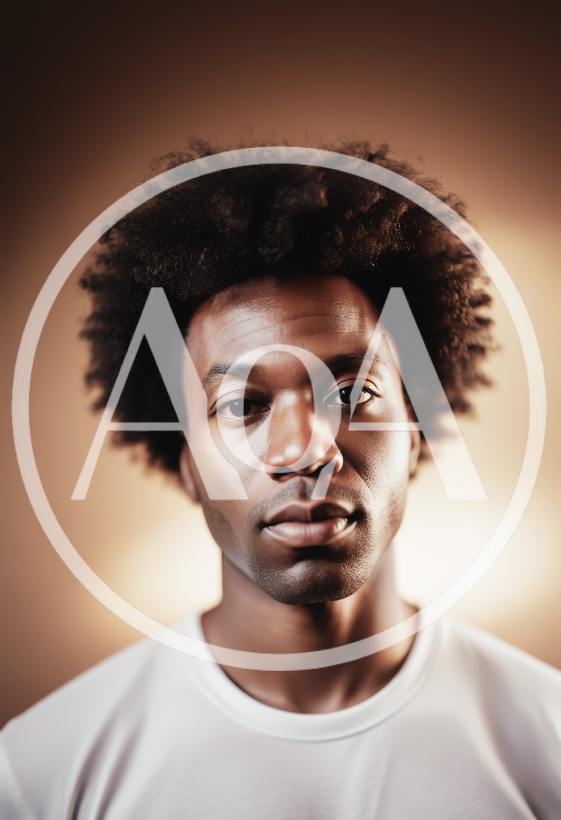 Portrait Of A Young Black Man With Afro Hair