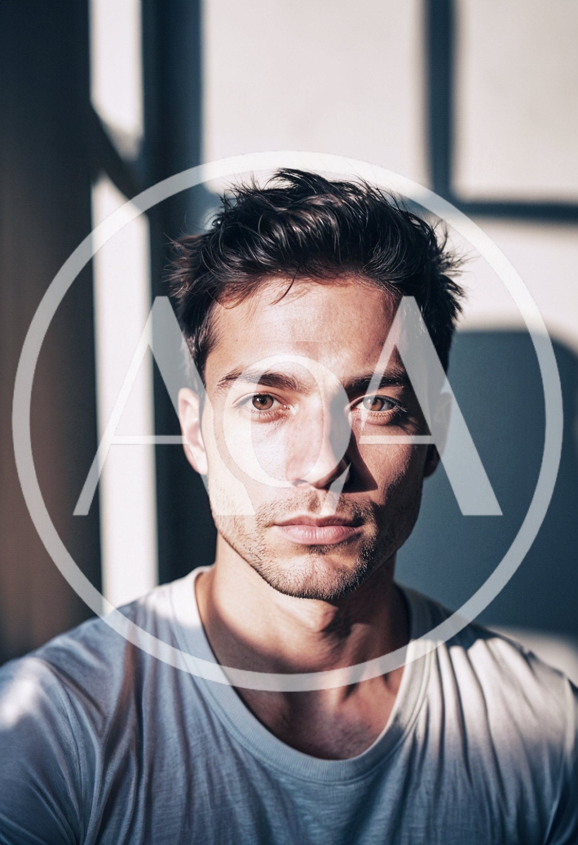 Portrait Of A Young Man With Stubble