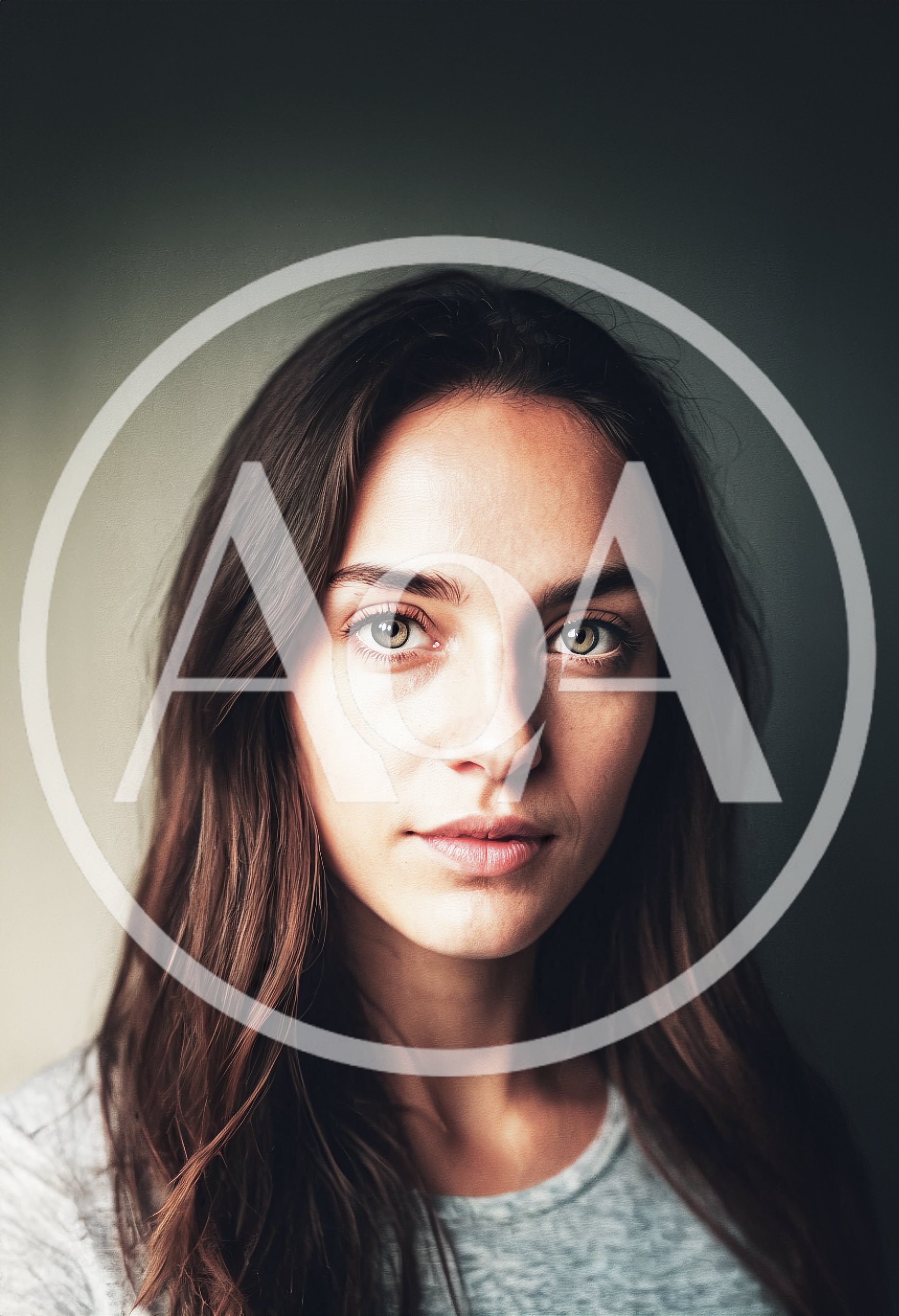 Portrait Of A Young Woman With Green Eyes