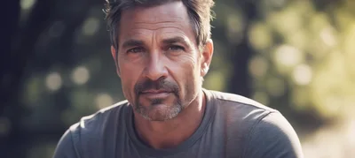 Portrait Of A Mature Man With Stubble