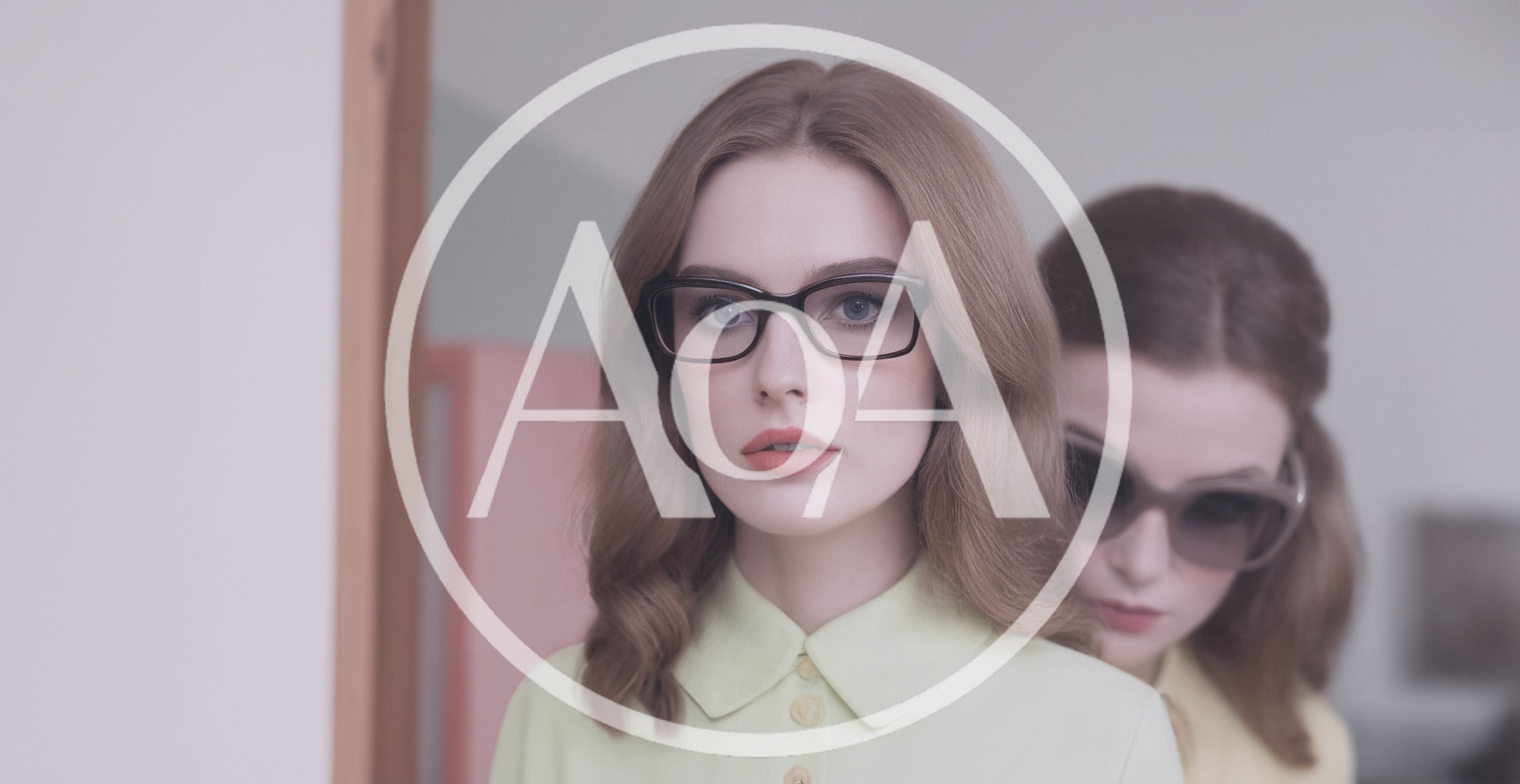 Two Women With Vintage Hairstyles And Fashionable Eyewear
